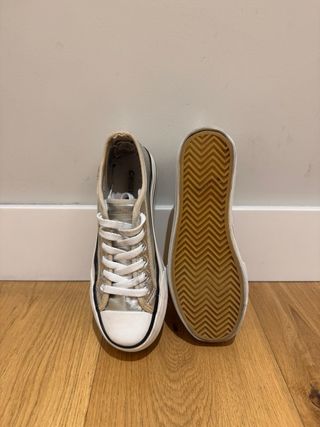 Zapatillas Coolway plataforma plateadas T.36