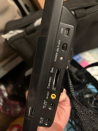 2 DVD Portátil Coche Axion Negro