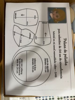 Caja materiales para hacer muñecas de trapo