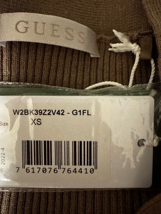 Vestido Guess punto marrón botones