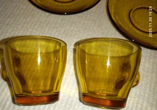 Set 10 tazzine vetro ambra