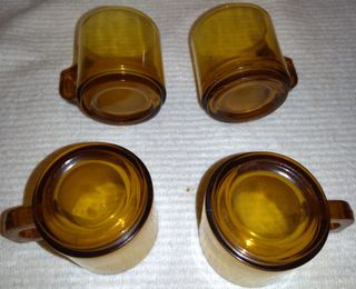 Set 10 tazzine vetro ambra