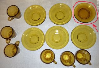 Set 10 tazzine vetro ambra