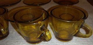 Set 10 tazzine vetro ambra