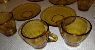 Set 10 tazzine vetro ambra