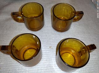 Set 10 tazzine vetro ambra