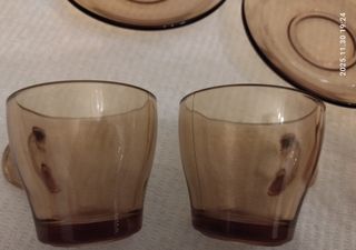 Set 10 tazzine vetro ambra