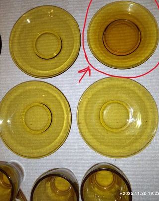 Set 10 tazzine vetro ambra