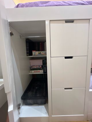 Litera 3 camas con cajones y armario