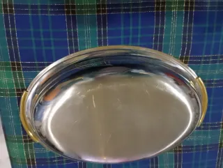 Vassoio Ovale Acciaio Inox dorato e argentato