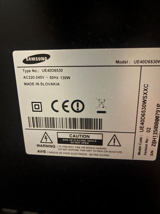 TV Samsung LED 40 Plata/Negro