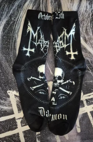 Meias Mayhem Preto e Branco