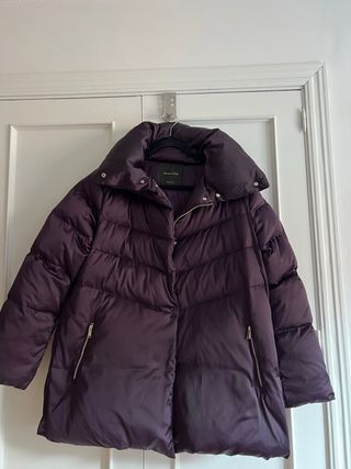 Abrigo plumífero Massimo Dutti morado XL