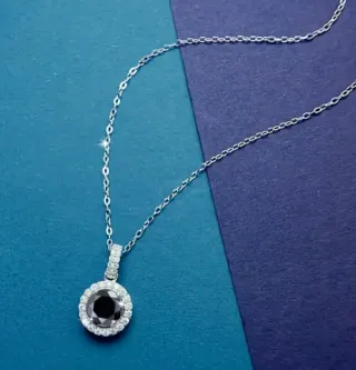 Collar Moissanita 1CT Plata