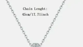 Collar Moissanita 1CT Plata