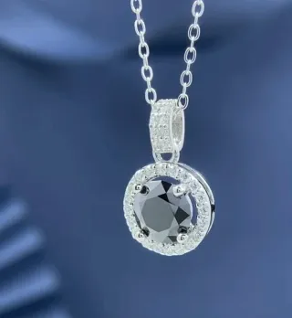 Collar Moissanita 1CT Plata