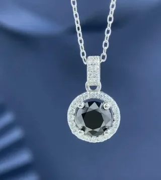 Collar Moissanita 1CT Plata