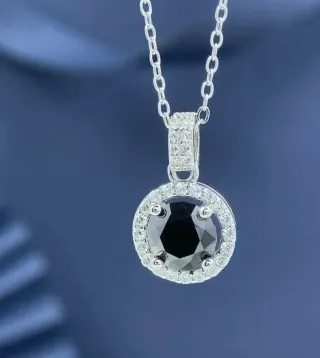 Collar Moissanita 1CT Plata