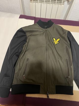Cazadora Bomber Lyle & Scott Verde y Negra