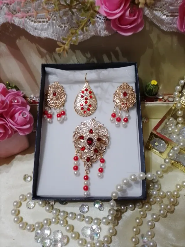 Aderezo Fallera Oro y Rojo