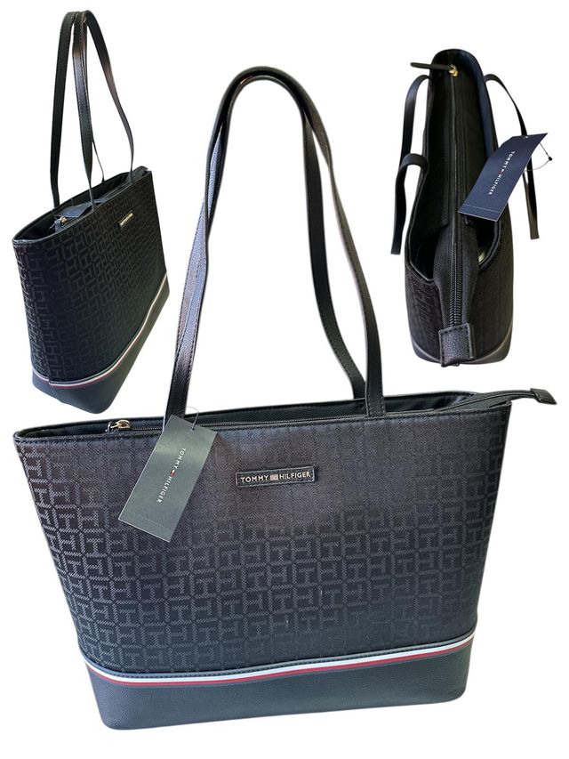Bolso Tommy Hilfiger Negro Logo TH Nuevo