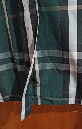 Gabardina mujer cuadros verdes talla 44