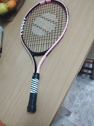 Raqueta de tenis infantil rosa
