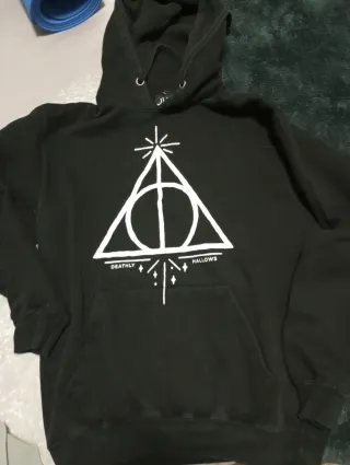 Felpa unisex nera Deathly Hallows