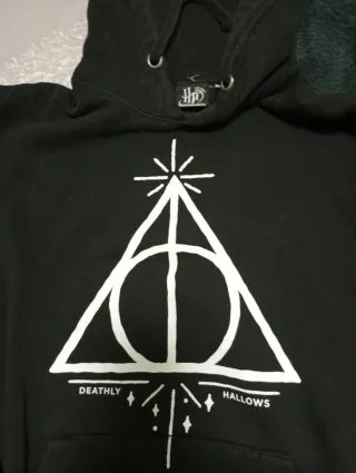 Felpa unisex nera Deathly Hallows