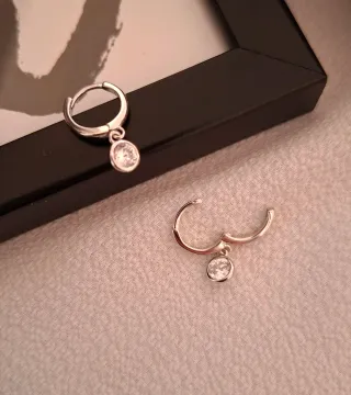 Pendientes Aro Plata Ley Circonita