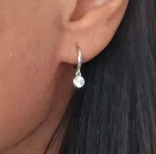 Pendientes Aro Plata Ley Circonita