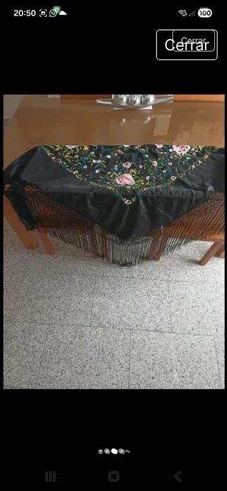 Manton de Manila bordado 1,50x1,50