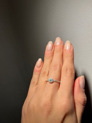 Anillo Plata 925 Flor Esmeralda natural y Circones