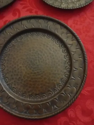 Set 3 Piatti Decorativi Rame Martellato