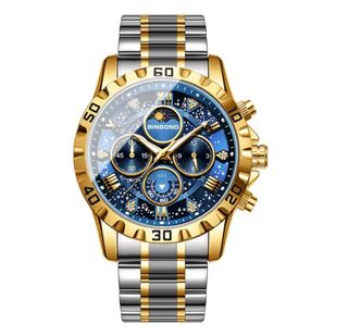 Reloj BINBOND Hombre Azul y Dorado