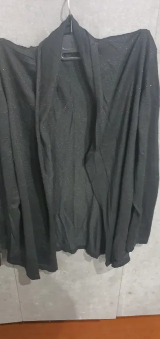 Conjunto XL Chaqueta y Jersey sin Manga Negro