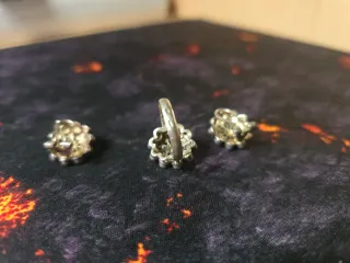 Conjunto Anillo y Pendientes Plata vieja