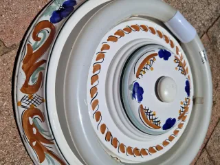 Lámpara de techo cerámica decorada, de cocina