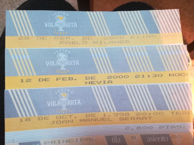 BIGLIETTI USATI PER CONCERTO MUSICALE