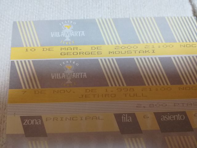 BIGLIETTI USATI PER CONCERTO MUSICALE