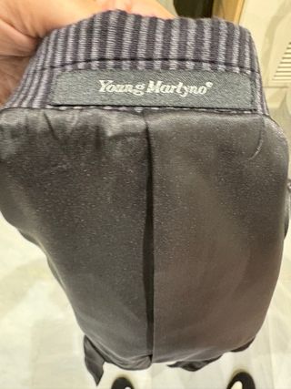 Traje de raya diplomática gris y negro