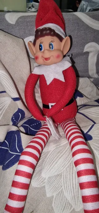 Elfo Navideño Rojo y Blanco