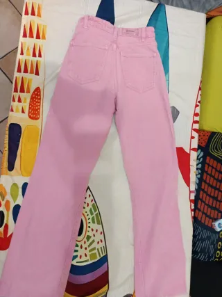 Pantalón pana Stradivarius rosa Talla XS