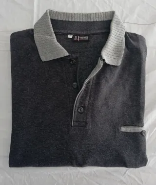 JERSEY - POLO DE CABALLERO GRIS.