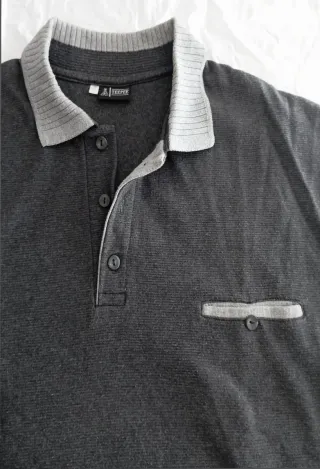 JERSEY - POLO DE CABALLERO GRIS.
