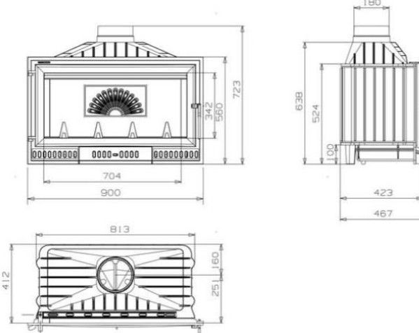 Hogar Estufa de Lena 90 -1