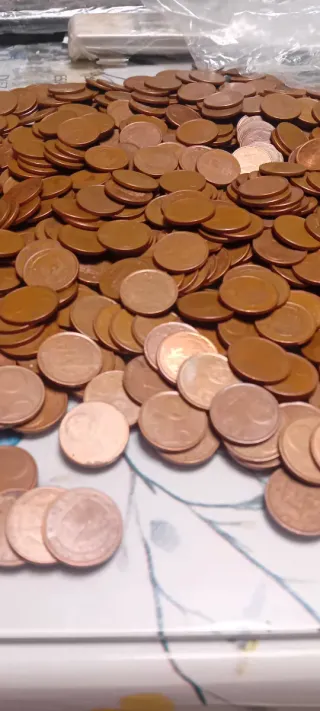 Lote 930 monedas 5 céntimos Euro