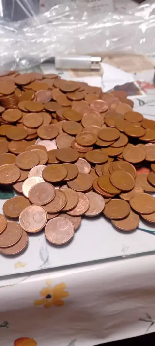 Lote 930 monedas 5 céntimos Euro