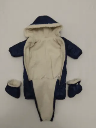 Tuta neonato con cappuccio e orsetto taglia 3 mesi