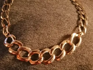 Collana anni '40 maglie grandi dorate